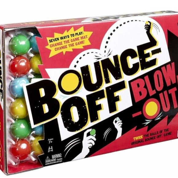 Bounce Off Blow Out Game (2-4players) Twice the Balls In 4 Different Colors - Picture 1 of 16